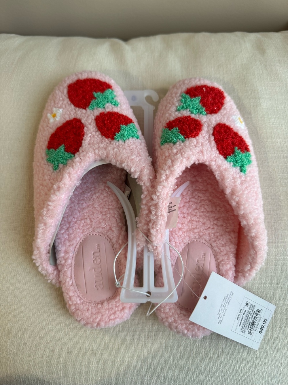Auden Pink Strawberry Cozy Slippers - Picture 5 of 7